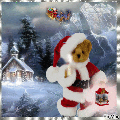 Le Père Noël arrive bientôt - GIF animado gratis