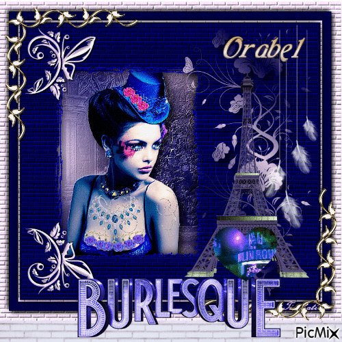 Madame Burlesque-bleus - GIF animado grátis