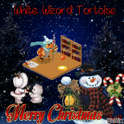 White Wizard Tortoise - GIF animé gratuit