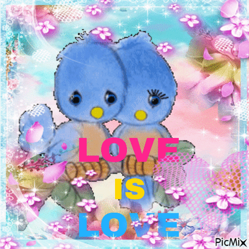 Love Birds - GIF animé gratuit