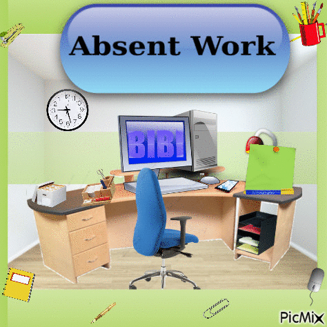 ABSENT WORK - GIF animado grátis