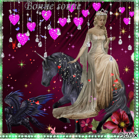 la princesse et son cheval - 免费动画 GIF