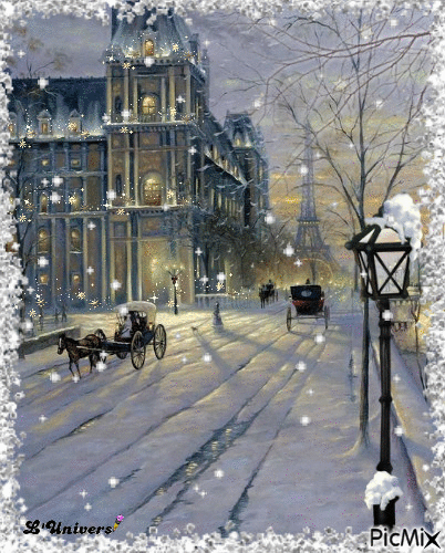 paris l'hiver - Безплатен анимиран GIF