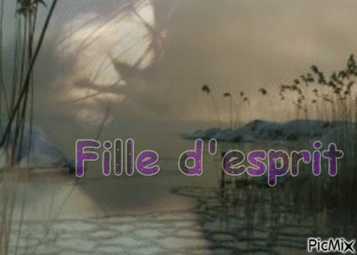 Fille d'esprit - Бесплатный анимированный гифка