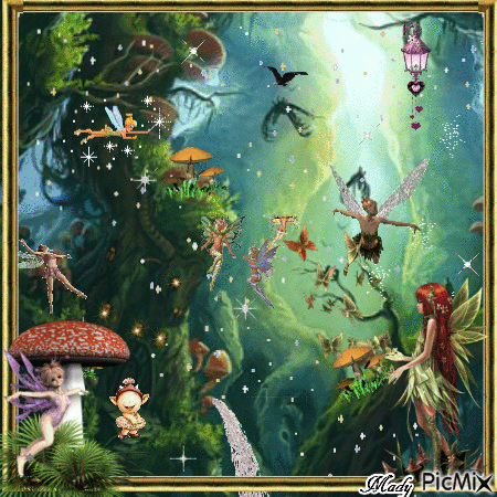La forêt magique - GIF animado grátis