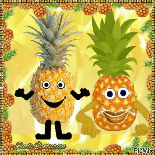 Abacaxi engraçado - Nemokamas animacinis gif