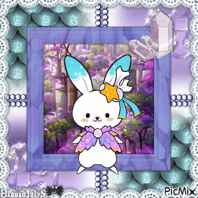 ♣♥♣Cute Bunny in Pastel Colours♣♥♣ - Zdarma animovaný GIF