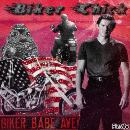 mark hoffman biker chick - 無料のアニメーション GIF