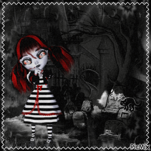 Creepy Doll - Bezmaksas animēts GIF