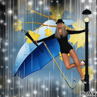 dancing in the rain - Zdarma animovaný GIF