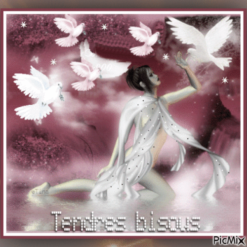 tendres bisous - Бесплатный анимированный гифка