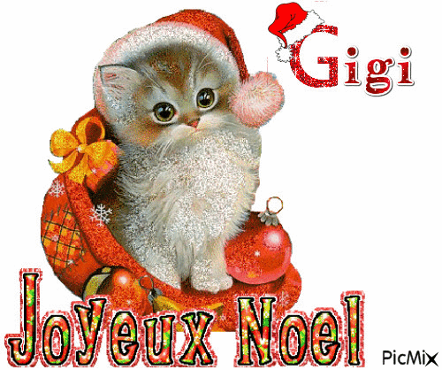 joyeux noël Gigi - GIF animasi gratis