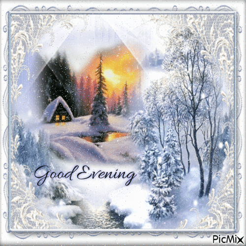 Good evening winter - Free animated GIF