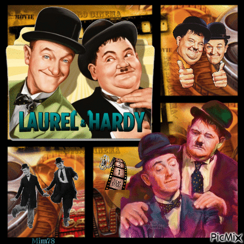 Laurel & Hardy - Безплатен анимиран GIF