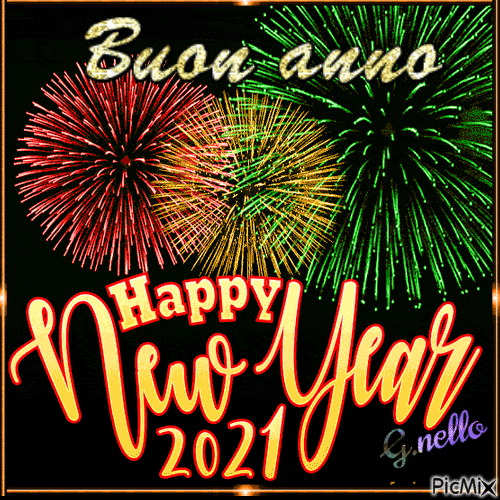 Happy New Year 2021 - Nello - Бесплатный анимированный гифка