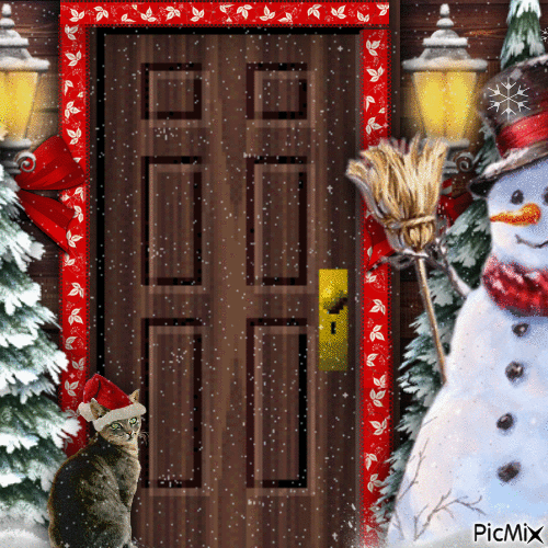 Christmas Door-RM-12-02-23 - Gratis animeret GIF