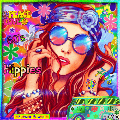 Hippies - GIF animado gratis