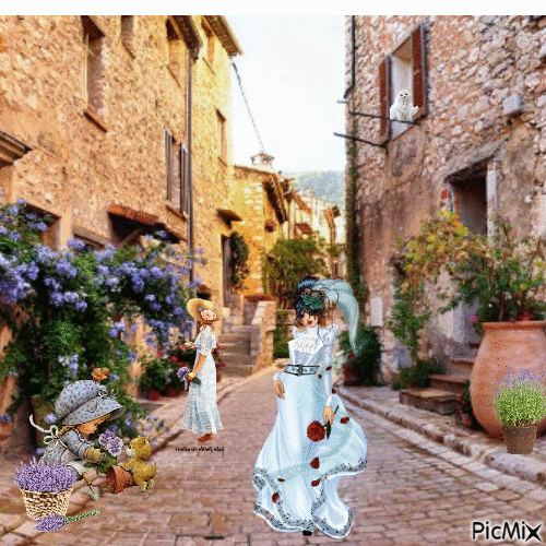beau village du Vaucluse - Darmowy animowany GIF