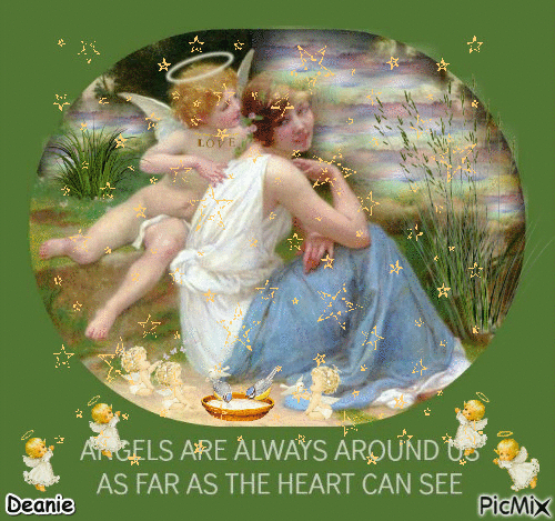 Angels Are Always Around Us As Far As The Heart Can See - GIF animé gratuit