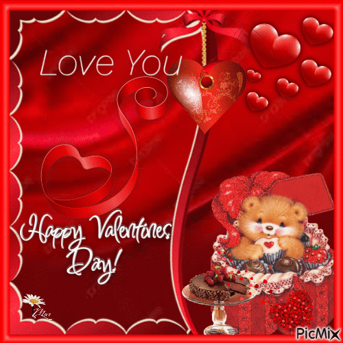 Love You   Happy Valentines  Day! - Бесплатный анимированный гифка