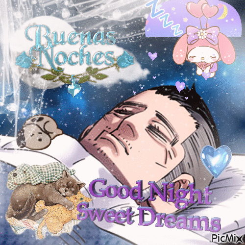 kadokura buenas noches good night - GIF animasi gratis