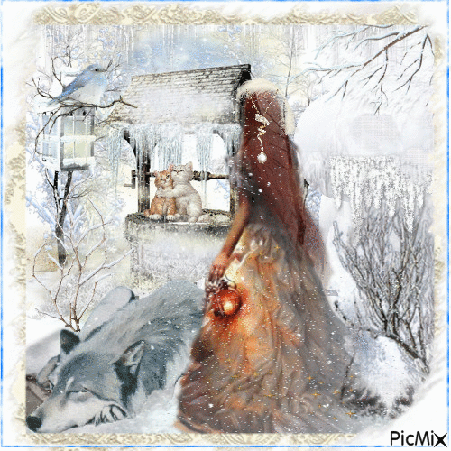 Reine de l'hiver - Бесплатный анимированный гифка