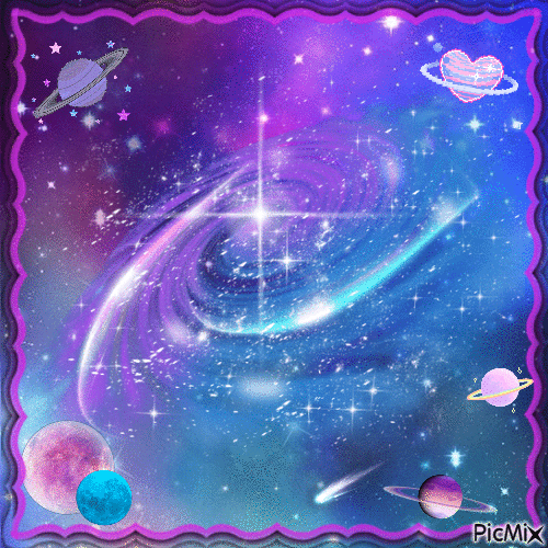 Galaxy Planet - Nemokamas animacinis gif