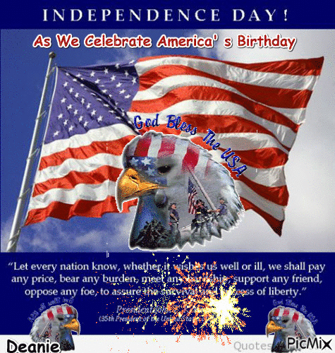 4th of July Independence Day - Animovaný GIF zadarmo