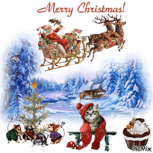 A Country Merry Christmas - Бесплатный анимированный гифка