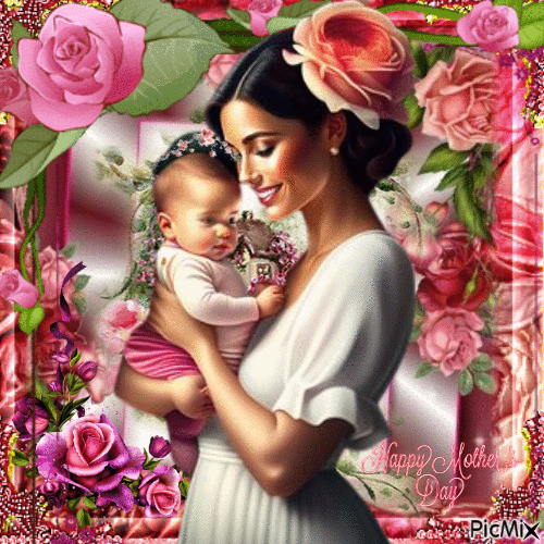 happy mother day to all - GIF animé gratuit