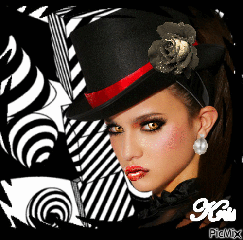 Femme et spirale - Free animated GIF