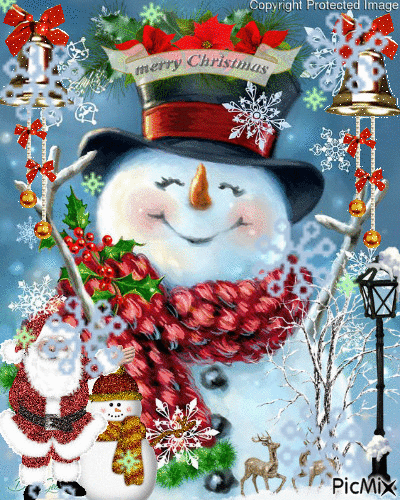 christmas snowman - Безплатен анимиран GIF