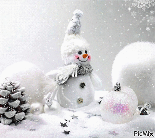Winter Snowman - GIF animado gratis
