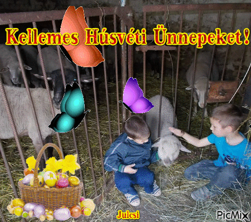 Húsvéti üdvözlet - Darmowy animowany GIF