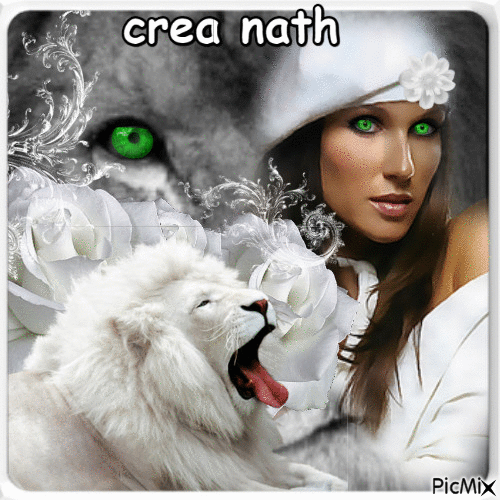 CREA NATH  LION ET FEMME - Бесплатный анимированный гифка