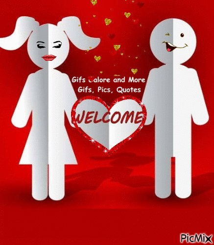 Welcome February - GIF animasi gratis