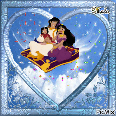 Aladin i Jasmina - GIF animado grátis