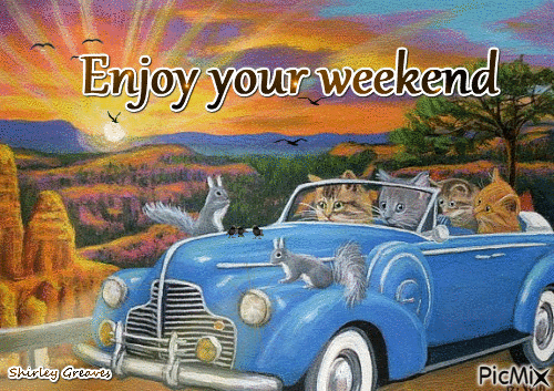 Enjoy your weekend - Бесплатный анимированный гифка