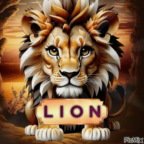 LION - Animovaný GIF zadarmo
