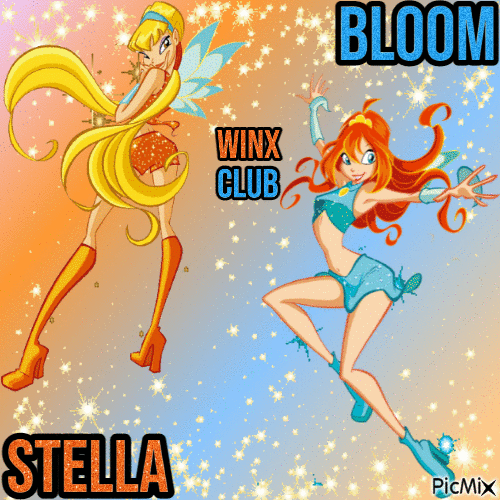 WINX - BLOOM & STELLA - 無料のアニメーション GIF