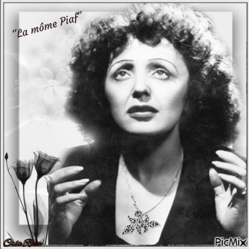 Concours : Edith Piaf en noir et blanc - Free animated GIF