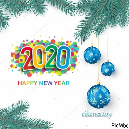 2020-happy New Year - Free PNG