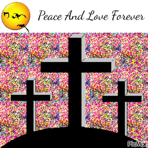 Peace And Love Forever - Безплатен анимиран GIF