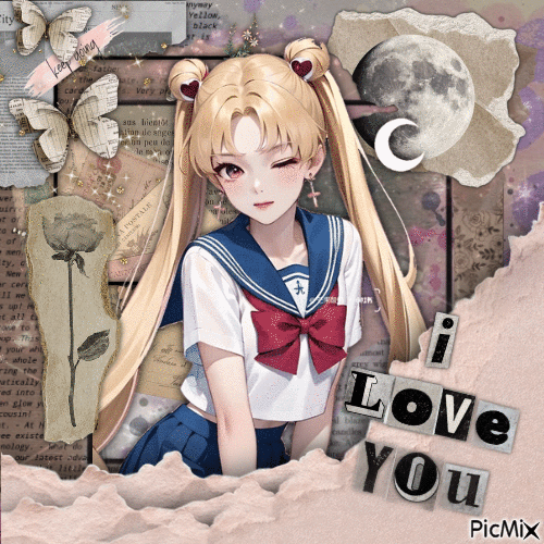 Love You To The Moon And Back - GIF animé gratuit