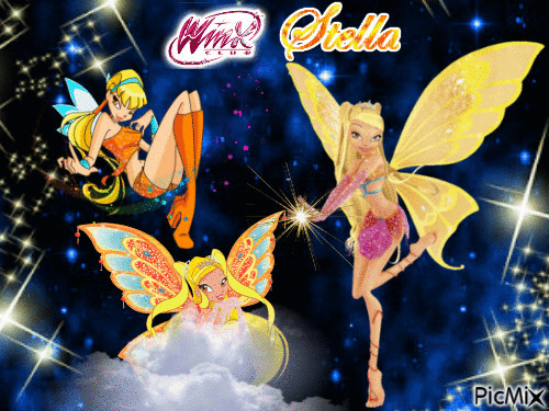 Winx club Stella - Nemokamas animacinis gif