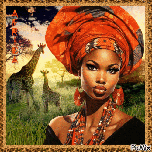 Красотка из африканской саванны - GIF animasi gratis