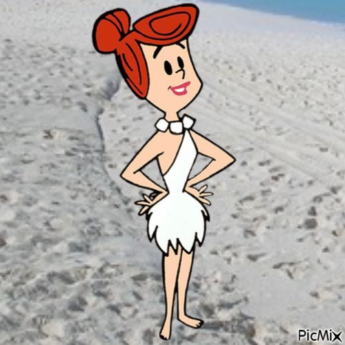 Wilma at the beach (in dress) - 無料png