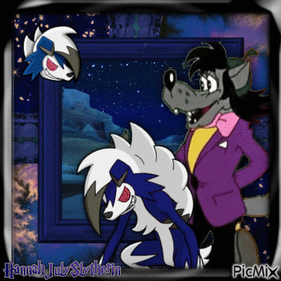 {Nu Pogodi! Wolf & Shiny Lycanroc} - Free animated GIF