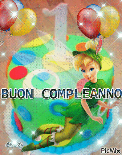 BUON COMPLEANNO - Бесплатный анимированный гифка