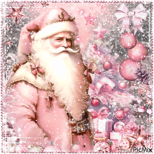 Pink Santa - Animovaný GIF zadarmo